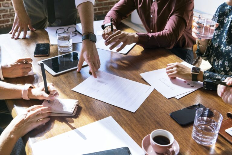 Diverse business people in a meeting